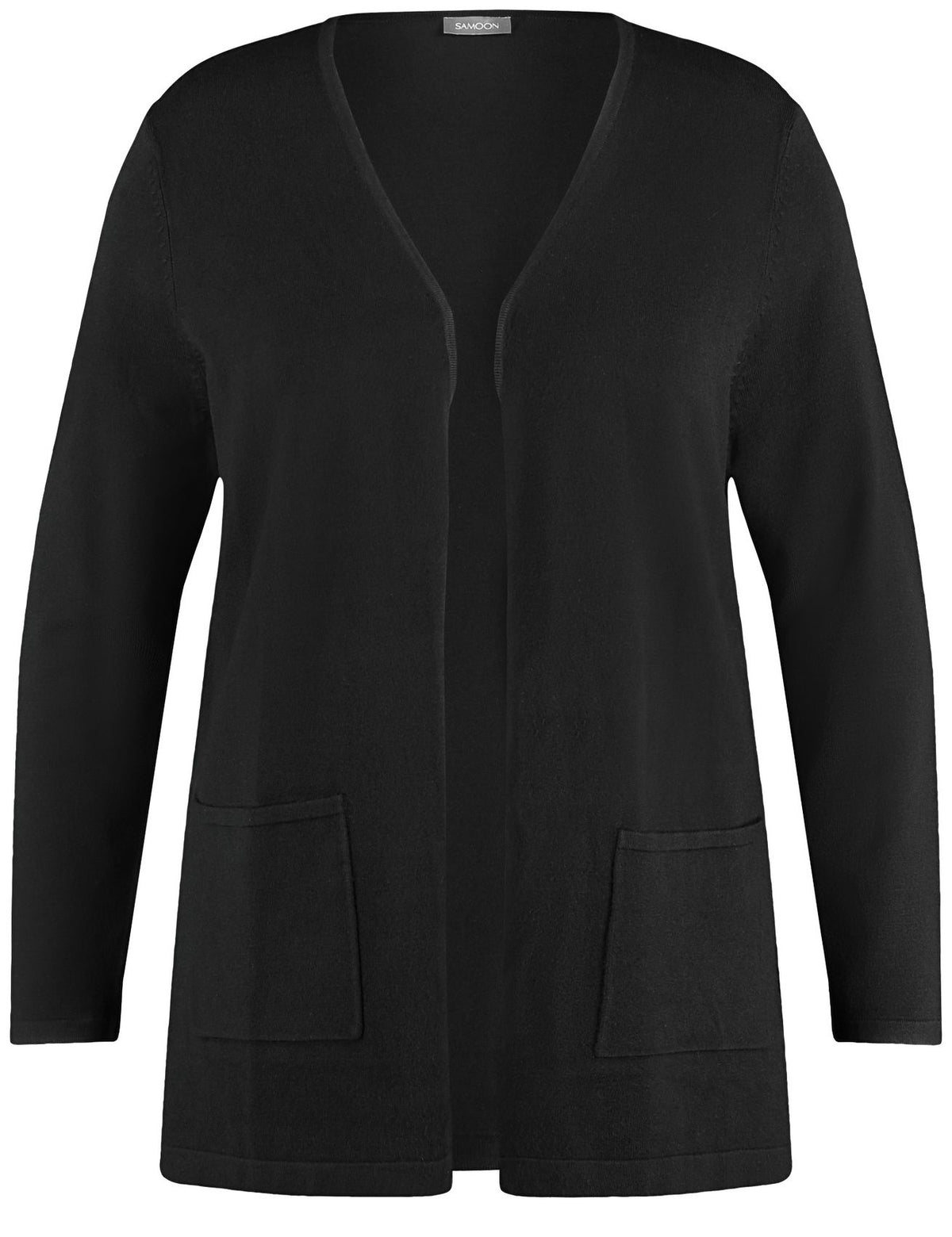 Lange Basic-Strickjacke