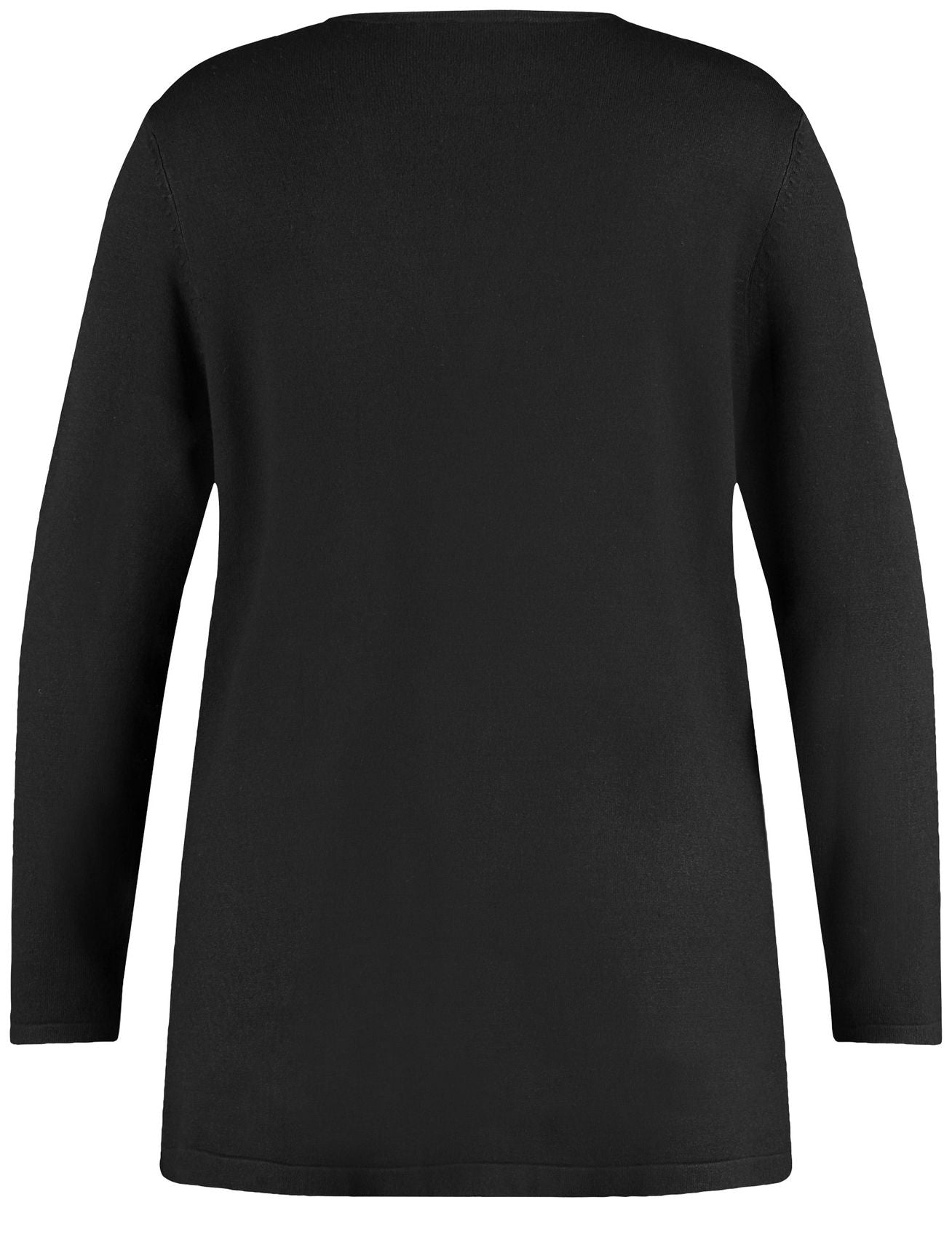 Lange Basic-Strickjacke