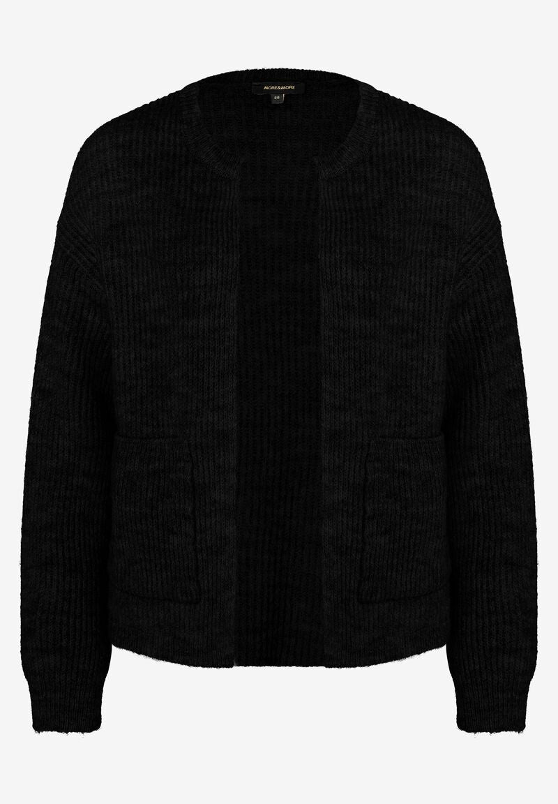 MORE & MORE Rippen-Strickjacke schwarz Herbst-Kollektion 40