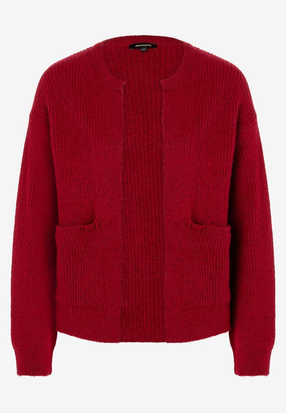 MORE & MORE Rippen-Strickjacke rot Herbst-Kollektion 46
