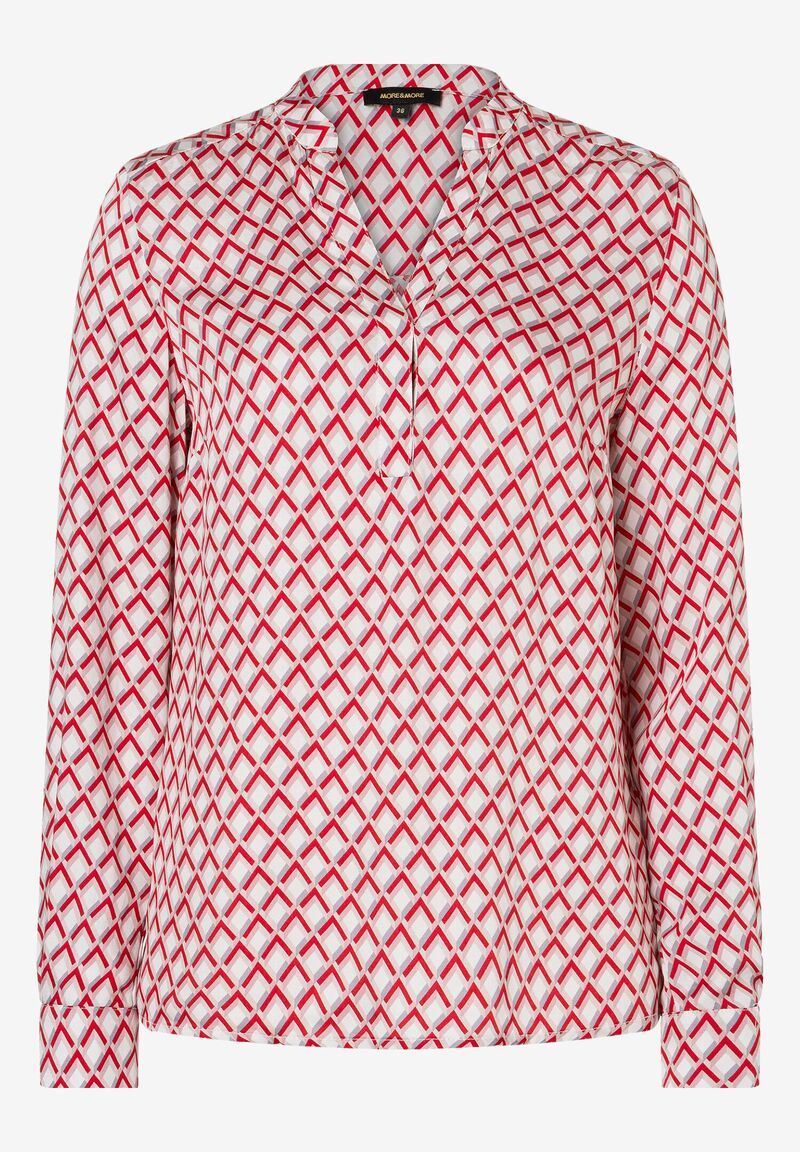 MORE & MORE Viskosebluse rot/rosa/ecru Herbst-Kollektion 34
