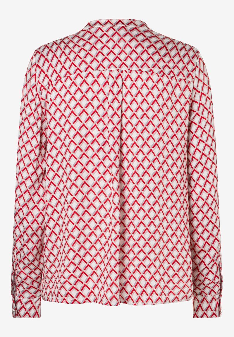 MORE & MORE Viskosebluse rot/rosa/ecru Herbst-Kollektion