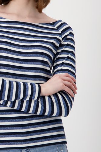 MONARI Pullover, moonlight blue Ringel