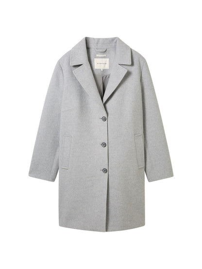 TOM TAILOR Plus Size - Langer Mantel mit recycelter Wolle 54