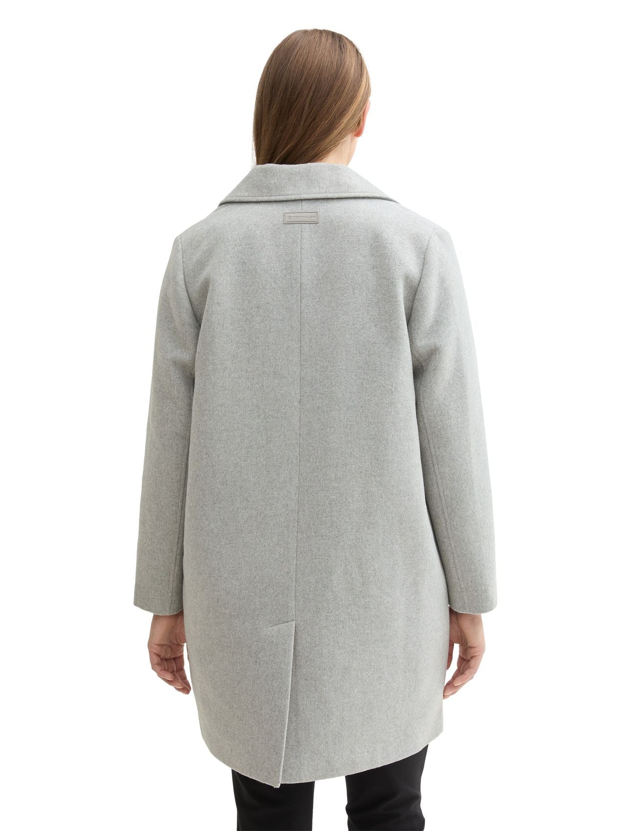 TOM TAILOR Plus Size - Langer Mantel mit recycelter Wolle