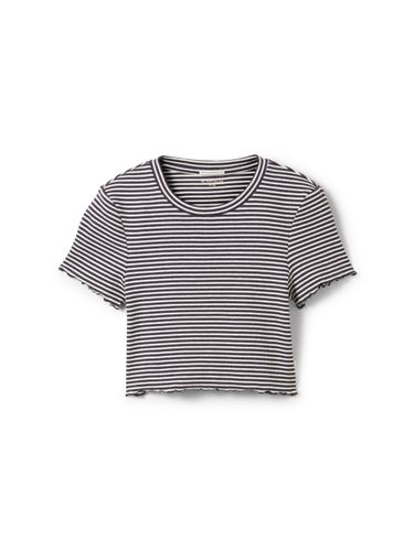 TOM TAILOR Cropped Rib T-Shirt mit Bio-Baumwolle