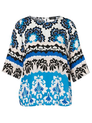 Bluse Rundhals 3/4 Arm Druck
