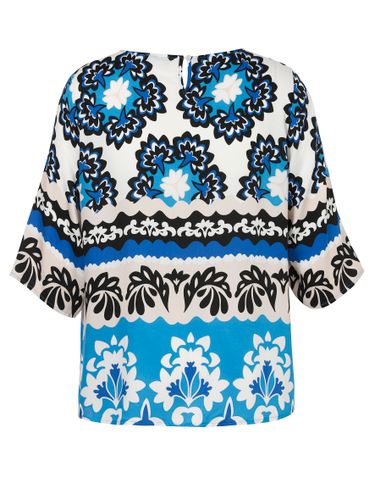 Bluse Rundhals 3/4 Arm Druck