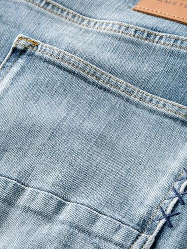 SCOTCH & SODA Essentials Ralston in organic cotto, Aqua Blue