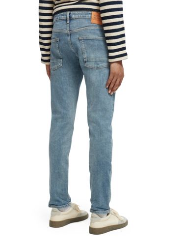 SCOTCH & SODA Essentials Ralston in organic cotto, Aqua Blue