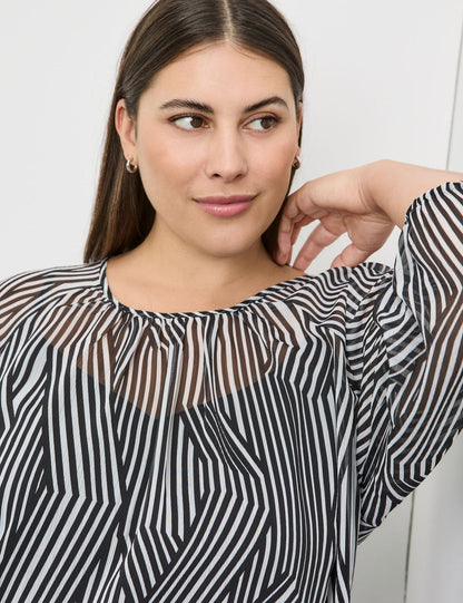 Chiffonbluse mit 3/4 Arm