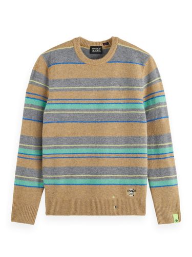 SCOTCH & SODA Regular fit softy wool stripes, Camel Stripe