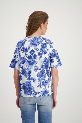 MONARI T-Shirt, denim blue gemustert