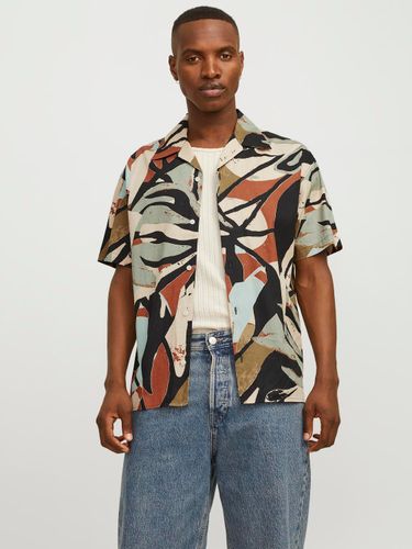 JACK & JONES JACK&JONES JORSEQUOIA TENCEL AOP RESORT SHIRT SS