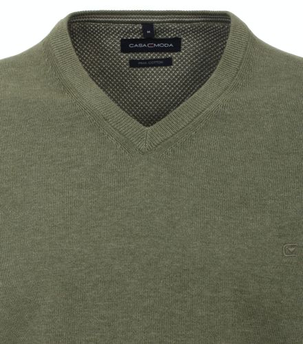 CASA MODA Pullover mit V-Ausschnitt uni 004430