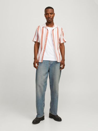 JACK & JONES JACK&JONES JORLUKE CREPE STRIPE SHIRT SS STYD24