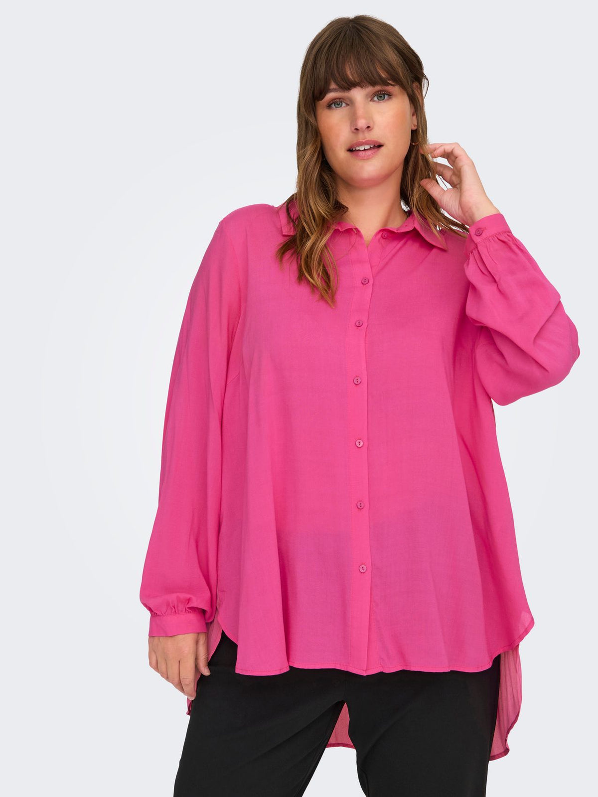 ONLY CARMAKOMA CARFREYJA L/S LONG SHIRT WVN