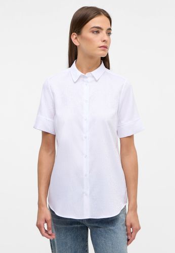 ETERNA Bluse Jacquard Kurzarm Kurzarm