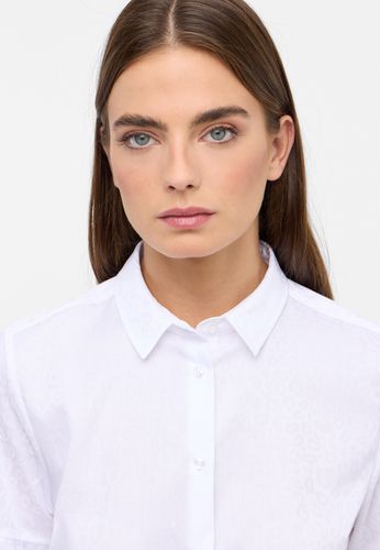 ETERNA Bluse Jacquard Kurzarm