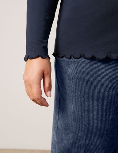 SAMOON Longsleeve mit Stehkragen