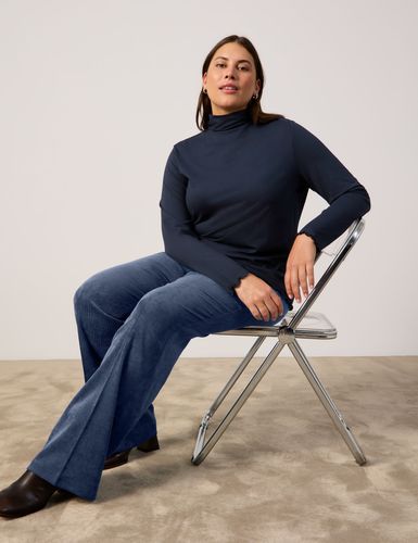 SAMOON Longsleeve mit Stehkragen