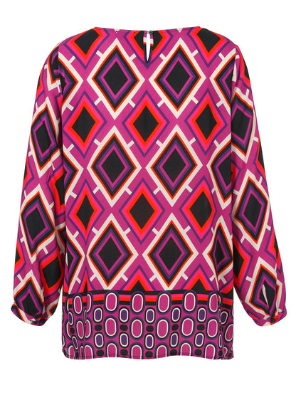 VIA APPIA Bluse Rundhals 1/1 Arm Druck