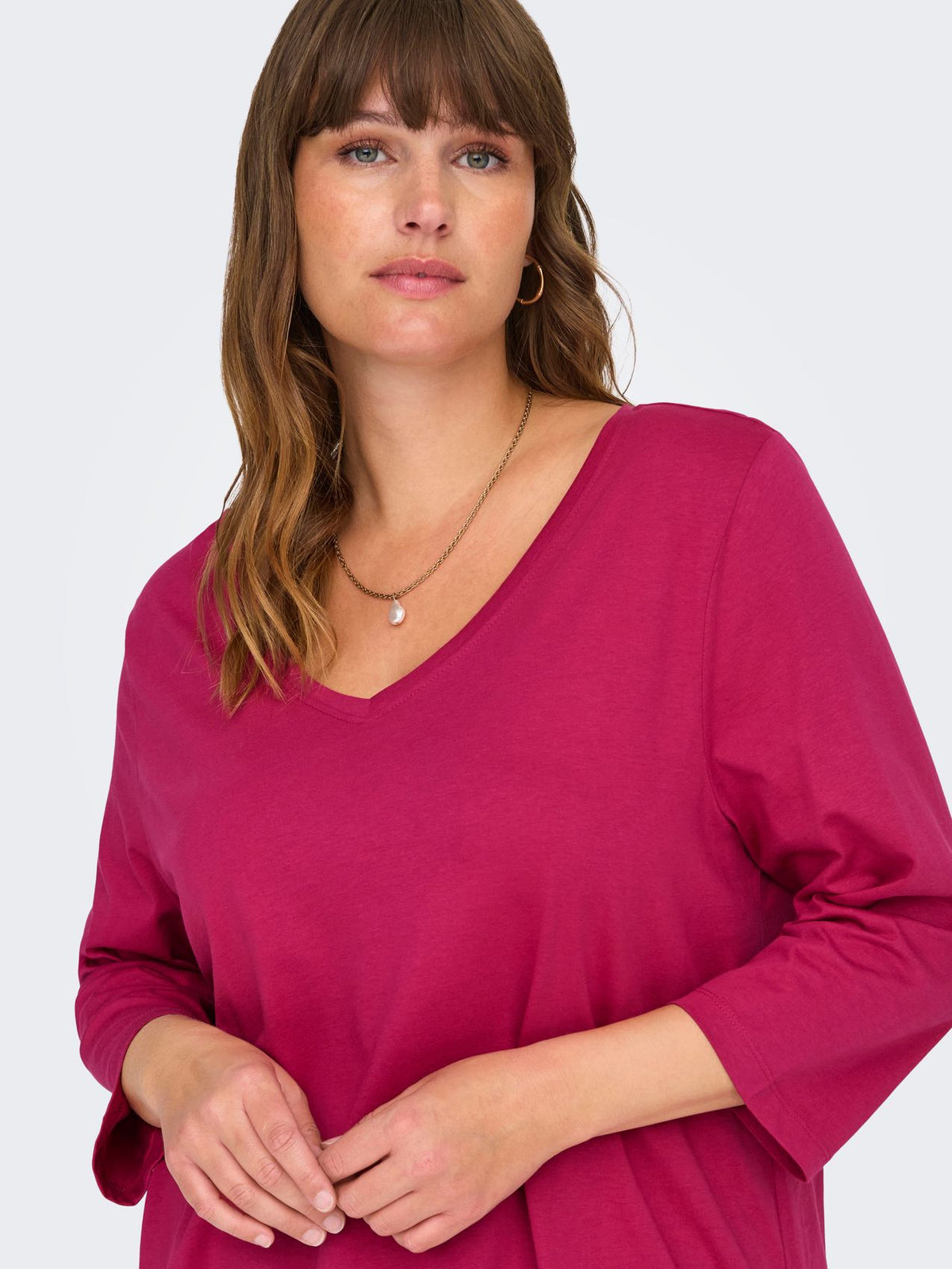 ONLY CARMAKOMA CARBONNIE 3/4 V-NECK A-SHAPE JRS