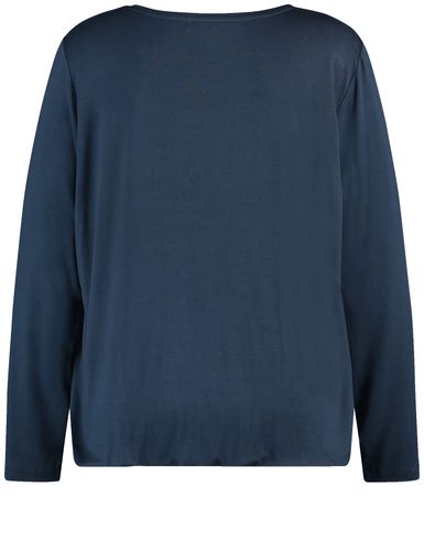 SAMOON Langarmshirt mit Material-Patch