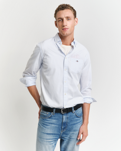 Regular Fit Classic Popeline Hemd mit Streifen