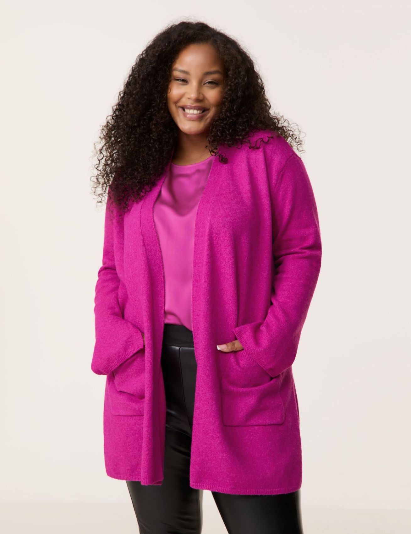 SAMOON Kuscheliger Long-Cardigan
