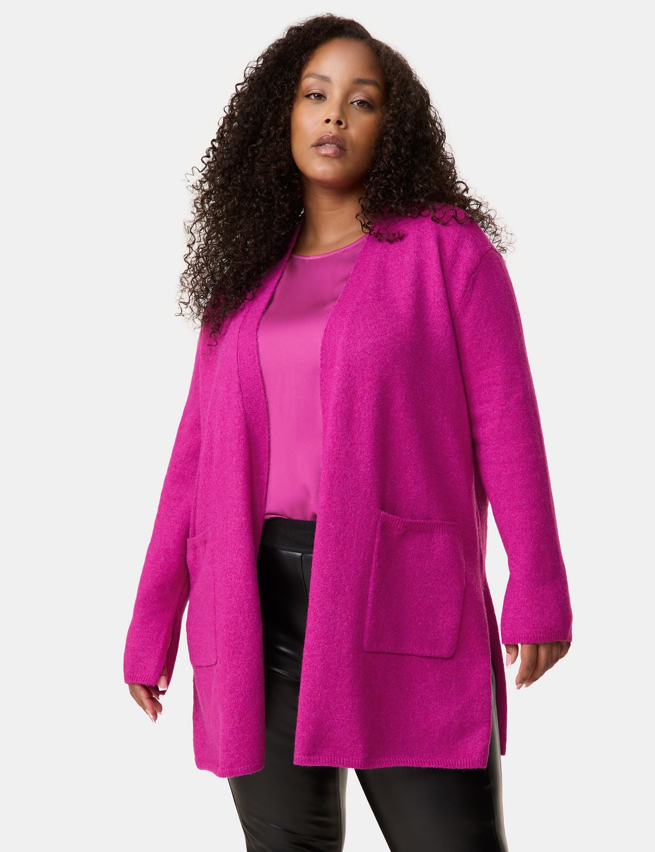 SAMOON Kuscheliger Long-Cardigan