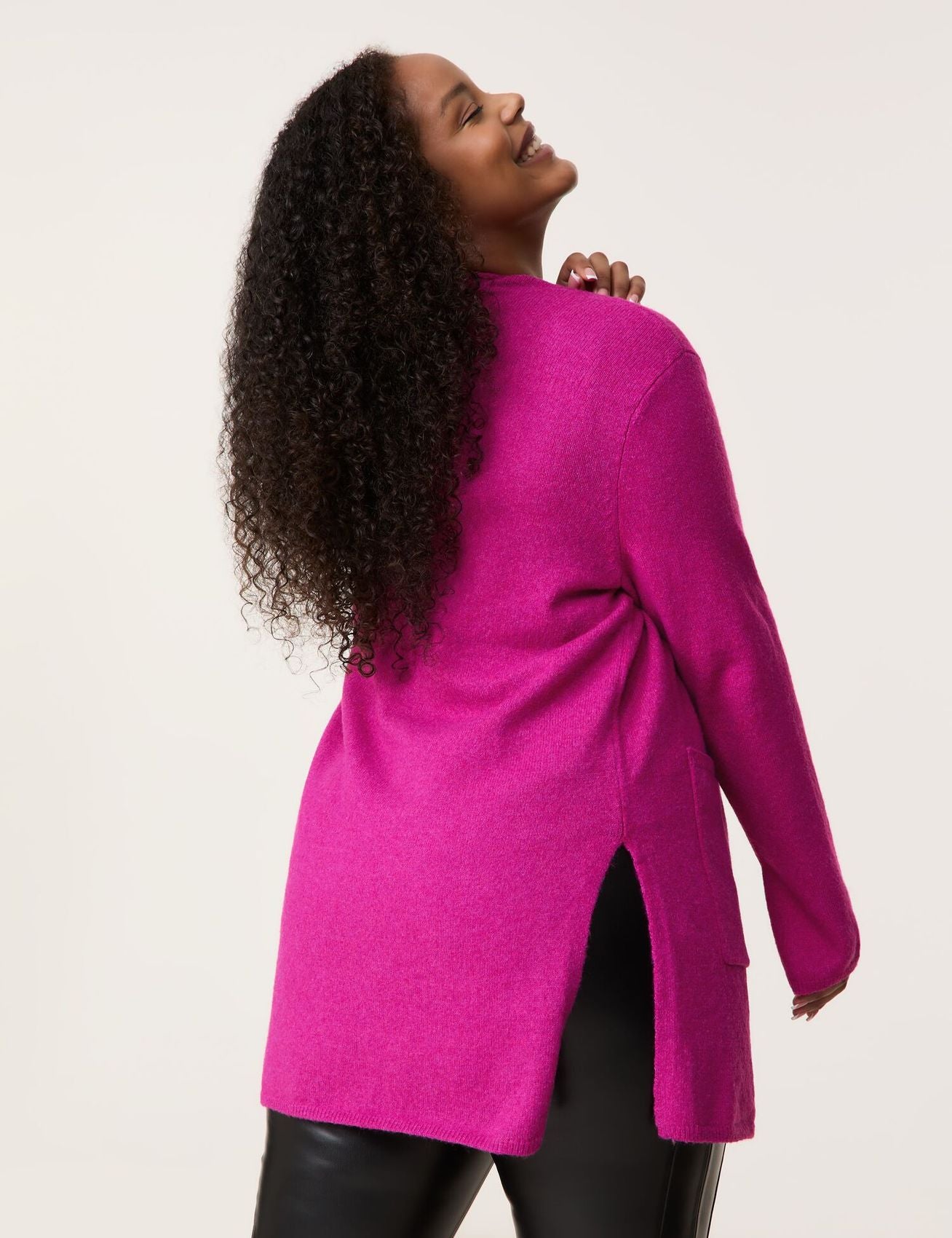 SAMOON Kuscheliger Long-Cardigan