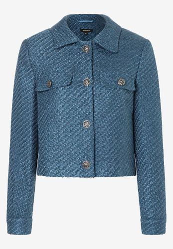 MORE & MORE kurzer Bouclé-Blazer greyblue Herbst-Kollektion