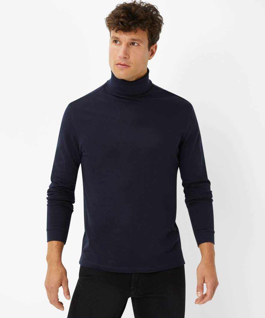 BRAX BRAX Rollkragenpullover Style Benno dark navy 52 % Baumwolle, 48 % Lyocell Erwachsene