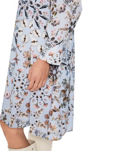 MARC CAIN Bedrucktes Kleid aus Viskose-Crêpe