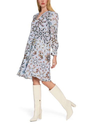 MARC CAIN Bedrucktes Kleid aus Viskose-Crêpe