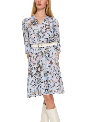 MARC CAIN Bedrucktes Kleid aus Viskose-Crêpe