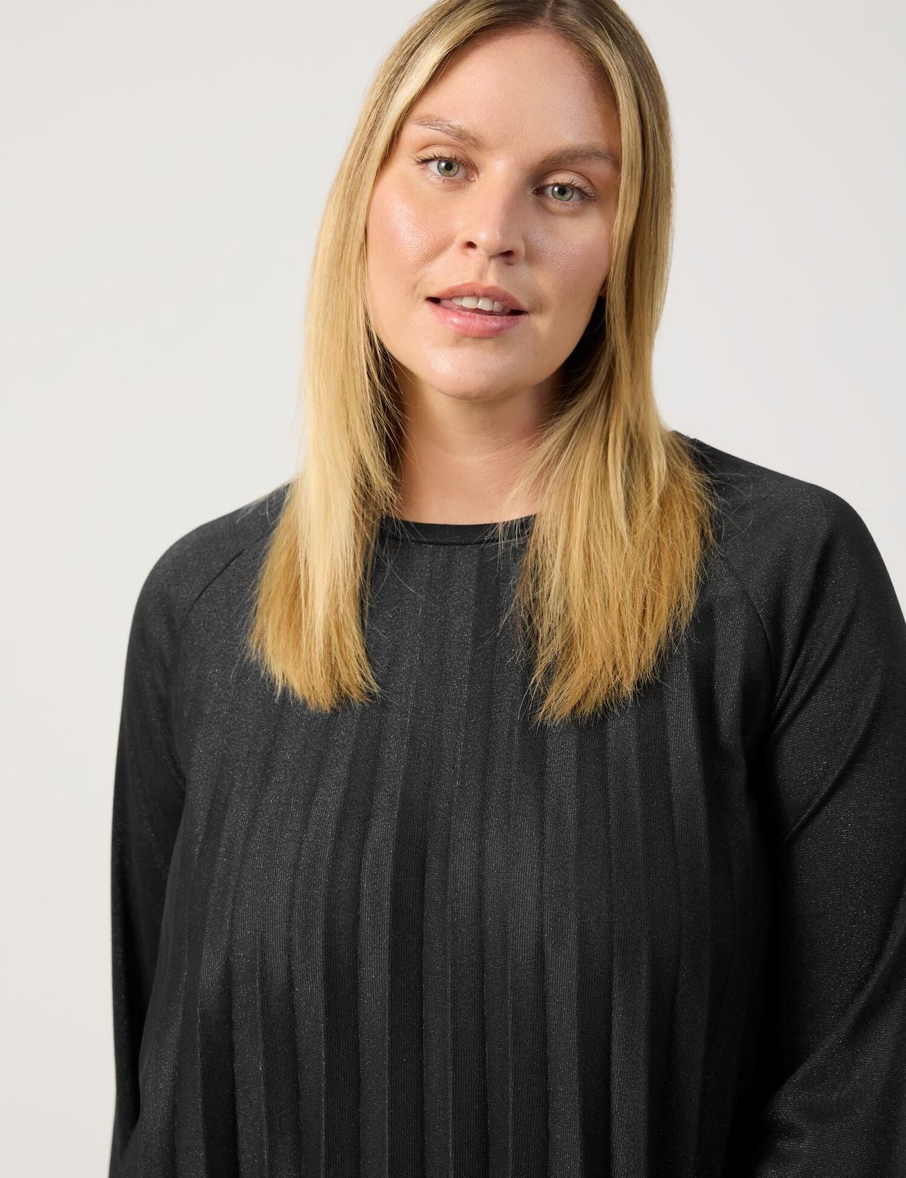 SAMOON Ausgestellter Pullover mit Glitzer-Effekt