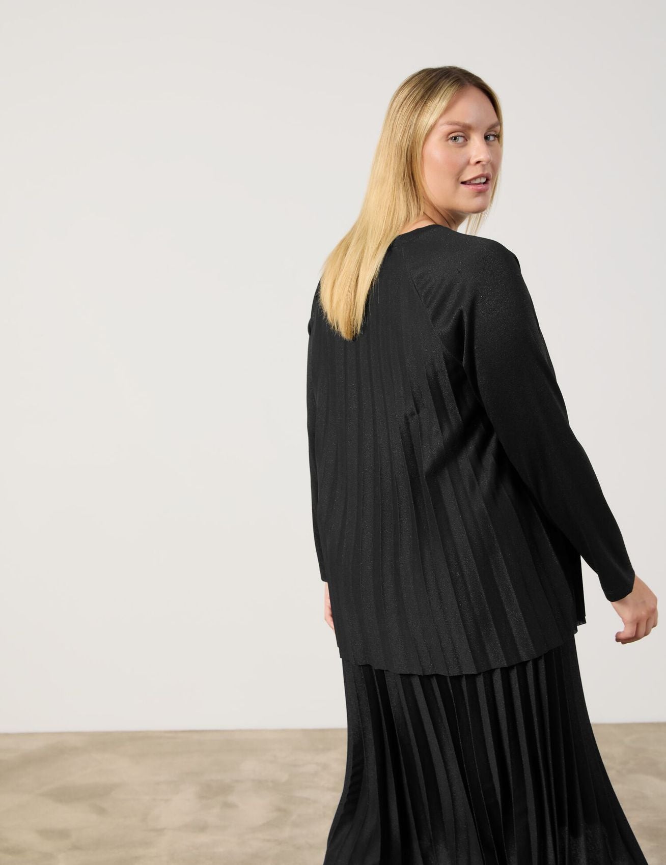 SAMOON Ausgestellter Pullover mit Glitzer-Effekt
