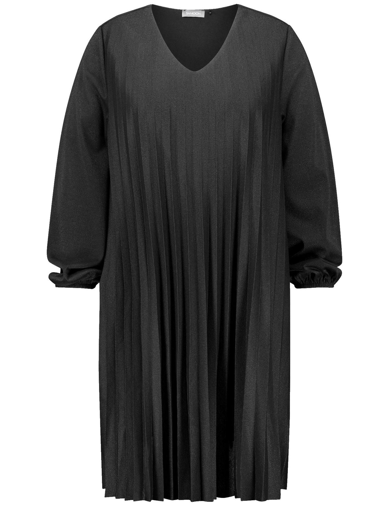 SAMOON Softes Plisseekleid mit dezentem Glitzer-Effekt 54