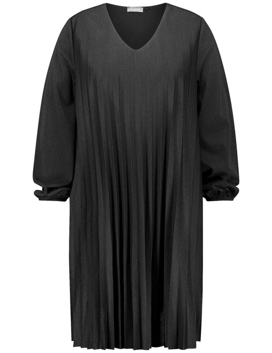 SAMOON Softes Plisseekleid mit dezentem Glitzer-Effekt 54