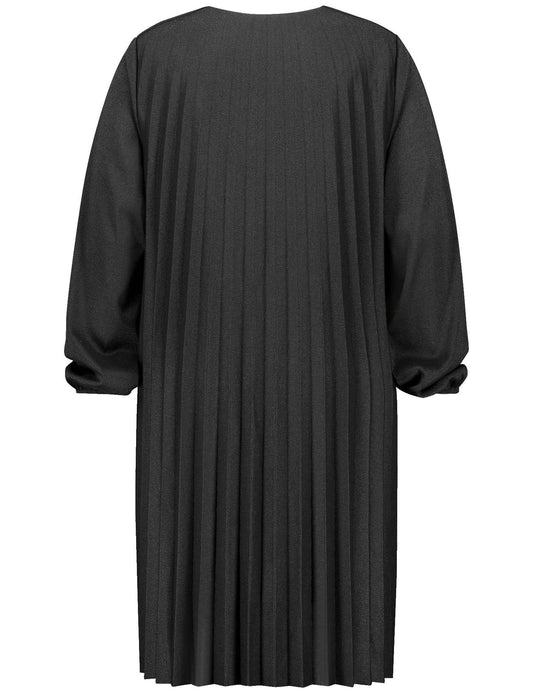 SAMOON Softes Plisseekleid mit dezentem Glitzer-Effekt