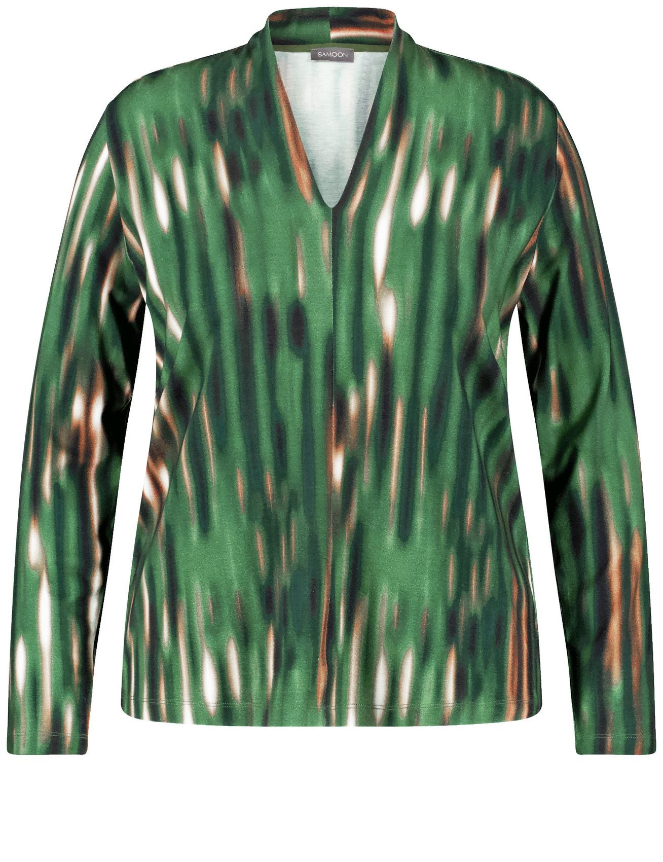 SAMOON Langarmshirt mit Kelchkragen