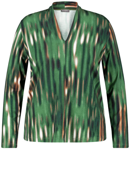 SAMOON Langarmshirt mit Kelchkragen