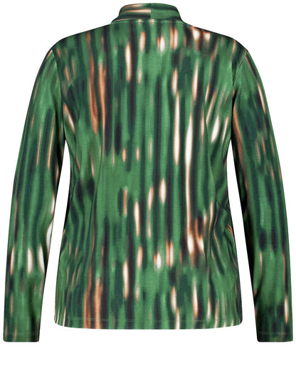 SAMOON Langarmshirt mit Kelchkragen