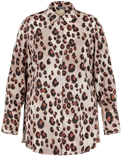 SAMOON Bluse mit Leo-Print 48