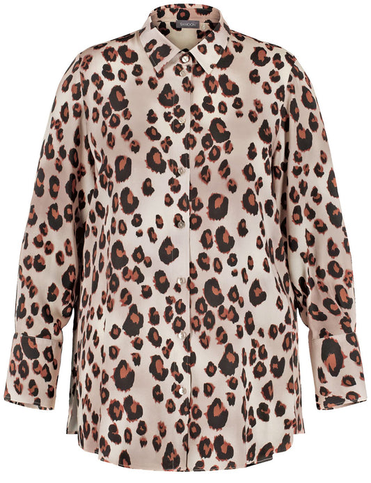 SAMOON Bluse mit Leo-Print 48