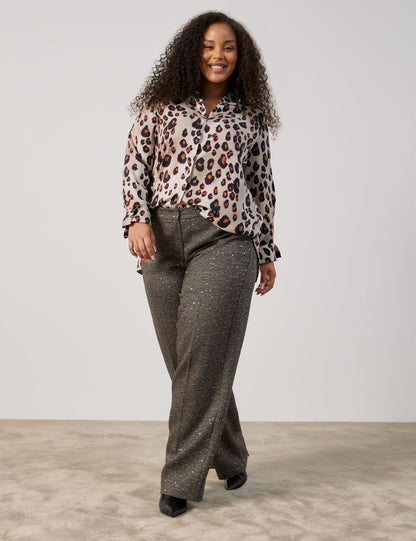 SAMOON Bluse mit Leo-Print