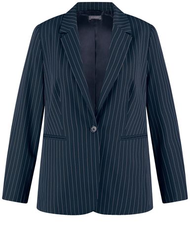 Figurumspielender Blazer mit feinen Nadelstreifen