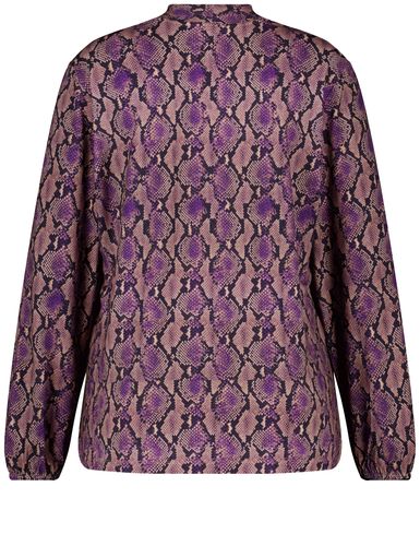 SAMOON Langarmshirt mit farbigem Schlangenprint